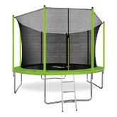 ARLAND Батут 12FT с внутренней страховочной сеткой и лестницей (Light green)