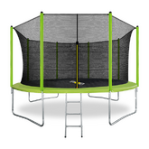 ARLAND Батут 14FT с внутренней страховочной сеткой и лестницей (Light green)