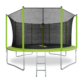 ARLAND Батут 14FT с внутренней страховочной сеткой и лестницей (Light green)