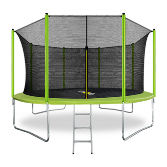 ARLAND Батут 14FT с внутренней страховочной сеткой и лестницей (Light green)