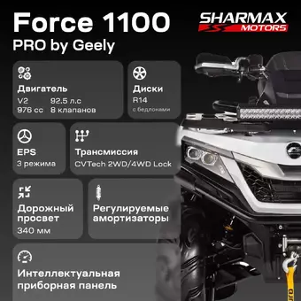 Квадроцикл SHARMAX Force 1100 (P) с ПСМ