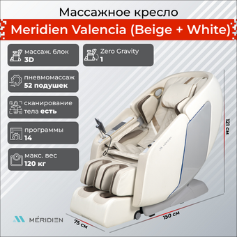 Массажное кресло Meridien Valencia (Grey + Blue, Beige + White)