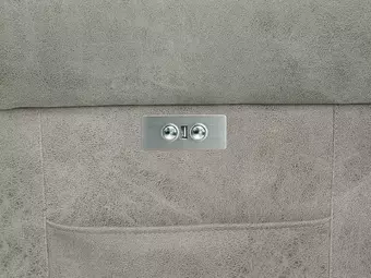 Массажное кресло реклайнер с подъемом FUJIMO LOUNGE UP F7003 VLFL Mouse, Ivory,