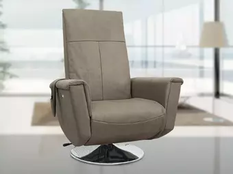 Массажное кресло реклайнер с подъемом FUJIMO ORLANDO F3004 VEF Mouse, Ivory, Smokie