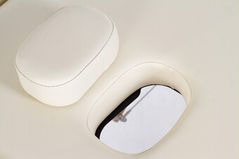 Массажный складной стол Mizomed Premium Oval 2 крем, черный